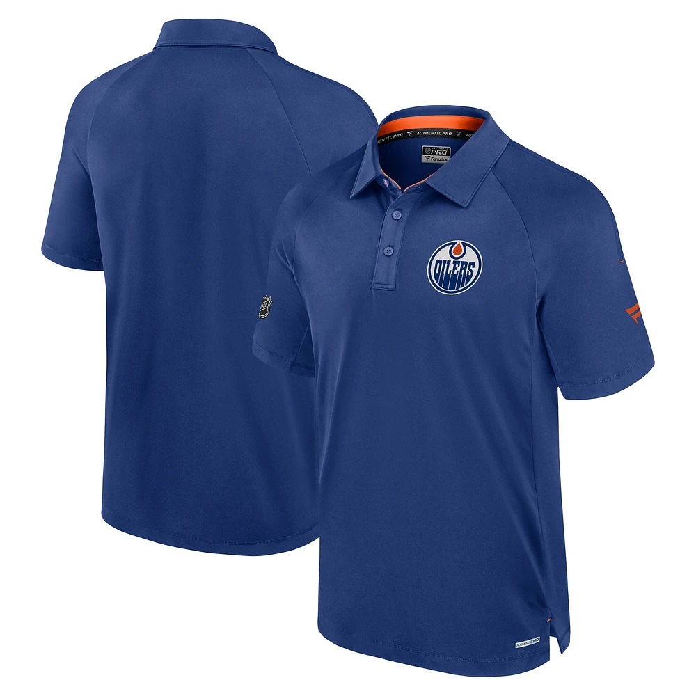 Polo de patinoire Fanatics Royal Edmonton Oilers pour hommes