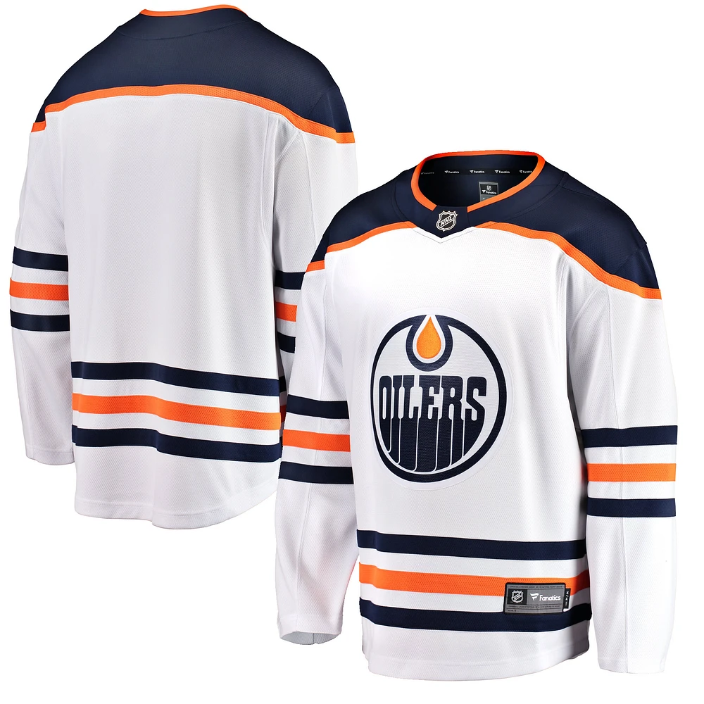 Fanatiques pour hommes de marque White Edmonton Oilers Breakaway - Maillot vierge