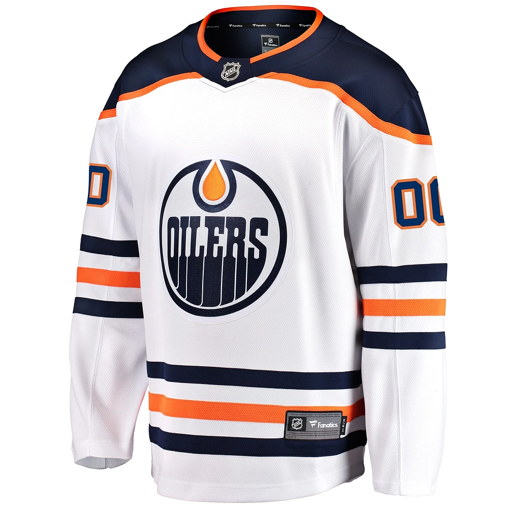 Hommes fanatiques de marque White Edmonton Oilers Breakaway - Chandail personnalisé