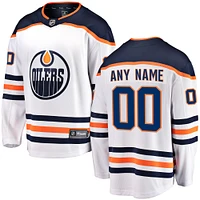 Hommes fanatiques de marque White Edmonton Oilers Breakaway - Chandail personnalisé