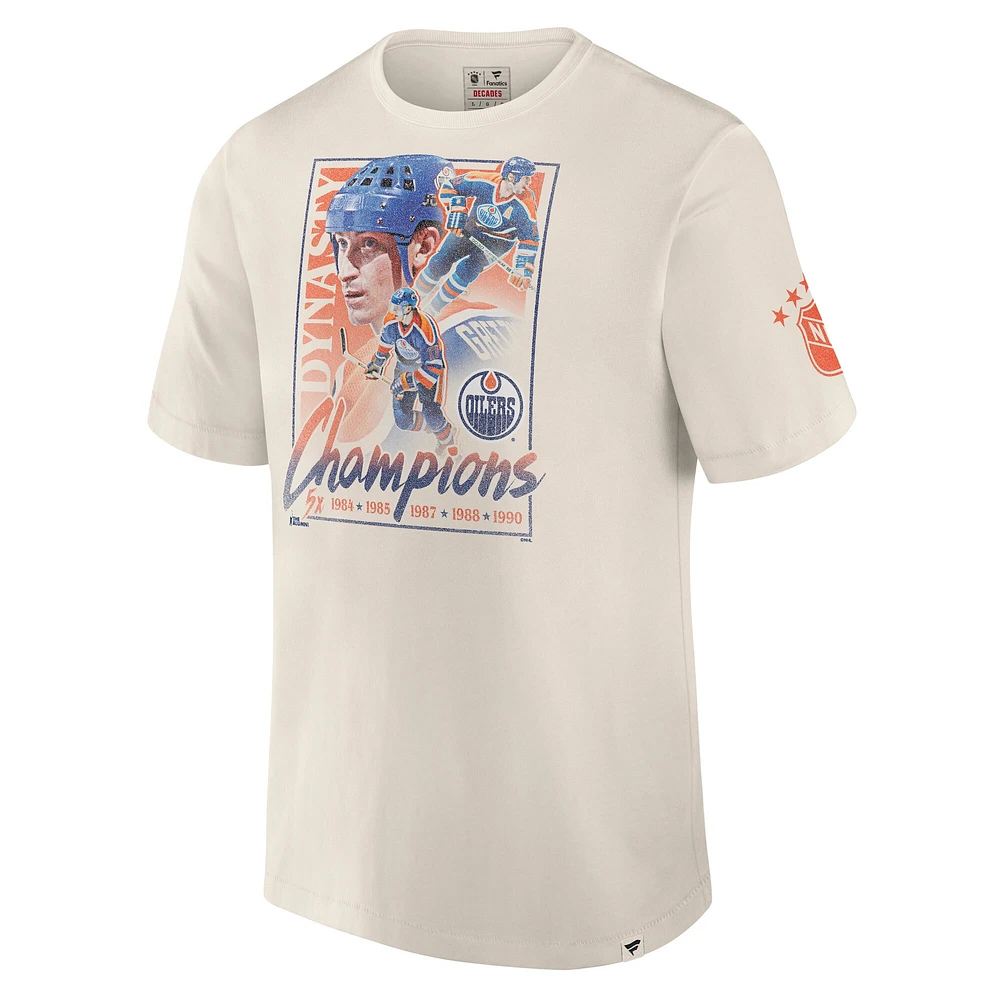 Men's Fanatics White Edmonton Oilers Decades Collection Timeless T-Shirt