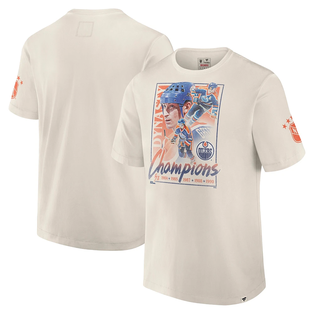 T-shirt intemporel de la collection Decades des Oilers d'Edmonton pour hommes Fanatics White