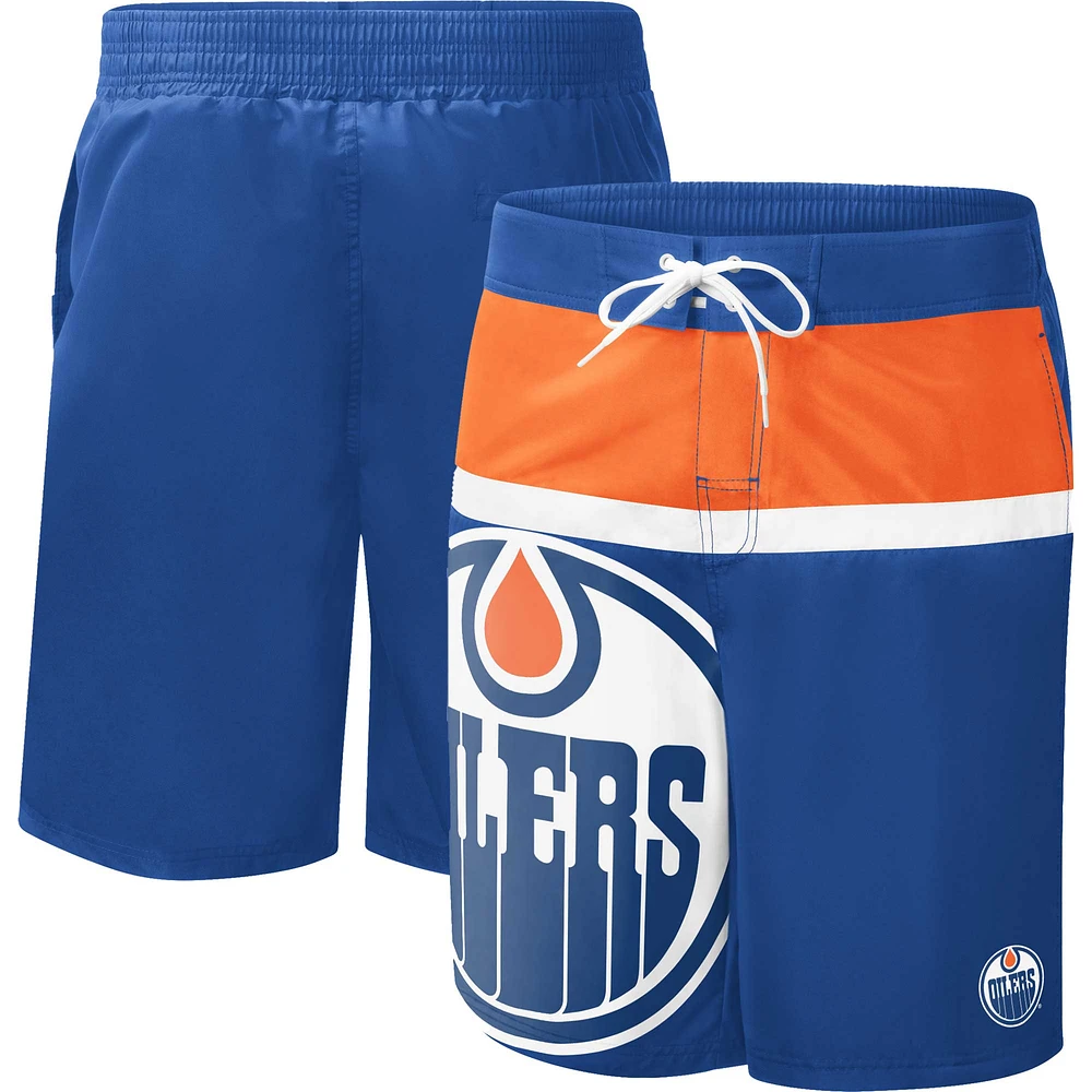 Men's G-III Sports by Carl Banks Royal Edmonton Oilers Sea Wind - Swim Trunks