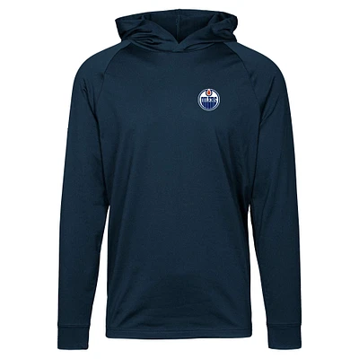 Men's Levelwear Navy Edmonton Oilers Dimension Insignia Core Pullover Hoodie