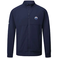 Men's Levelwear  Navy Edmonton Oilers Insignia Core Full-Zip Jacket