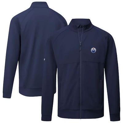 Men's Levelwear  Navy Edmonton Oilers Insignia Core Full-Zip Jacket