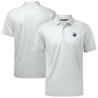 Polo System Insignia Core blanc Levelwear pour homme des Oilers d'Edmonton