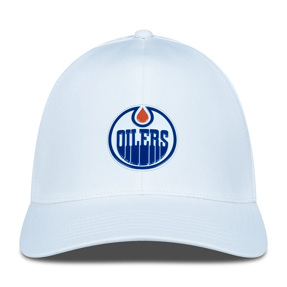 Men's Levelwear White Edmonton Oilers Zeta Insignia Core Flex Hat
