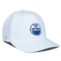 Men's Levelwear White Edmonton Oilers Zeta Insignia Core Flex Hat