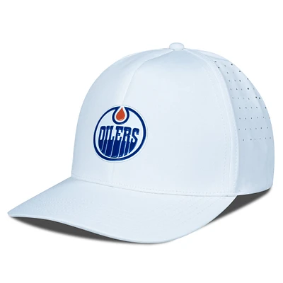 Men's Levelwear White Edmonton Oilers Zeta Insignia Core Flex Hat