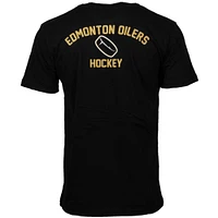 T-shirt noir Mitchell & Ness Edmonton Oilers Eye Of The Tiger pour homme