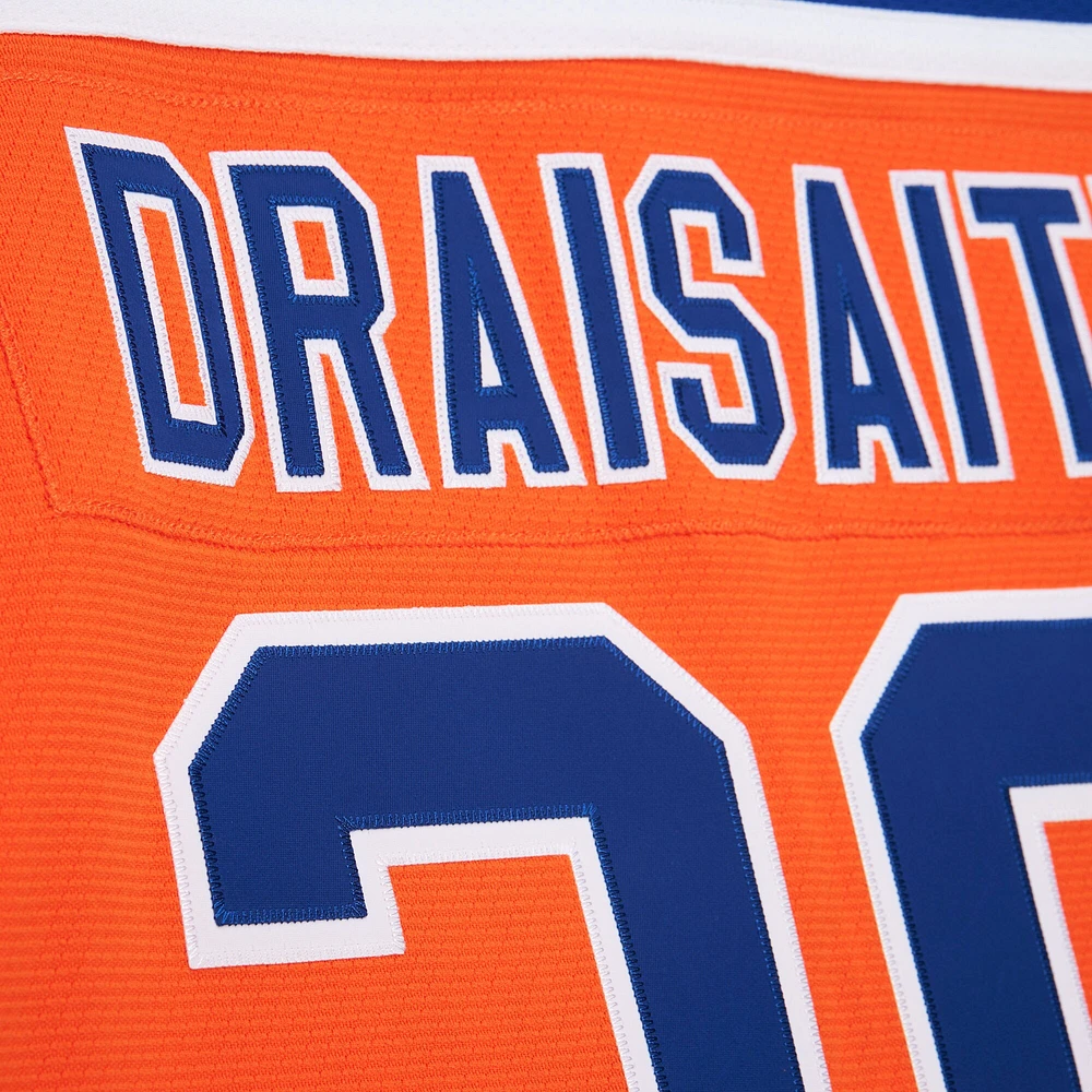Maillot orange Power Play des Oilers d'Edmonton de Mitchell & Ness pour homme Leon Draisaitl