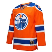 Maillot orange Power Play des Oilers d'Edmonton de Mitchell & Ness pour homme Leon Draisaitl