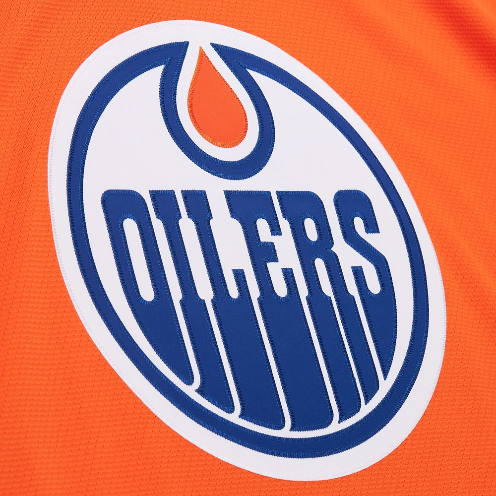 Maillot orange Power Play des Oilers d'Edmonton de Mitchell & Ness pour homme Leon Draisaitl