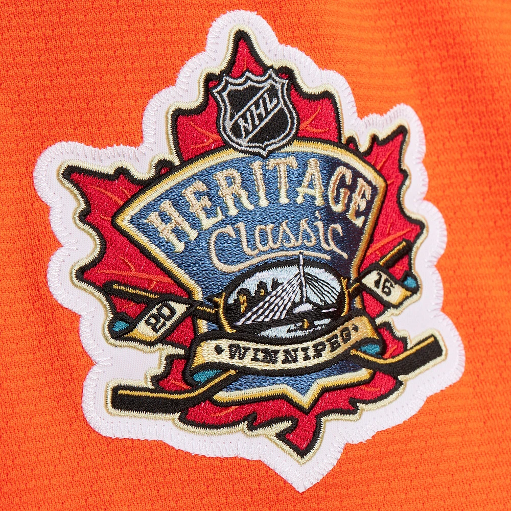 Maillot orange Power Play des Oilers d'Edmonton de Mitchell & Ness pour homme Leon Draisaitl
