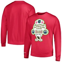 Men's Mitchell & Ness Pink Edmonton Oilers Watermelon Sugar High Pullover Sweatshirt