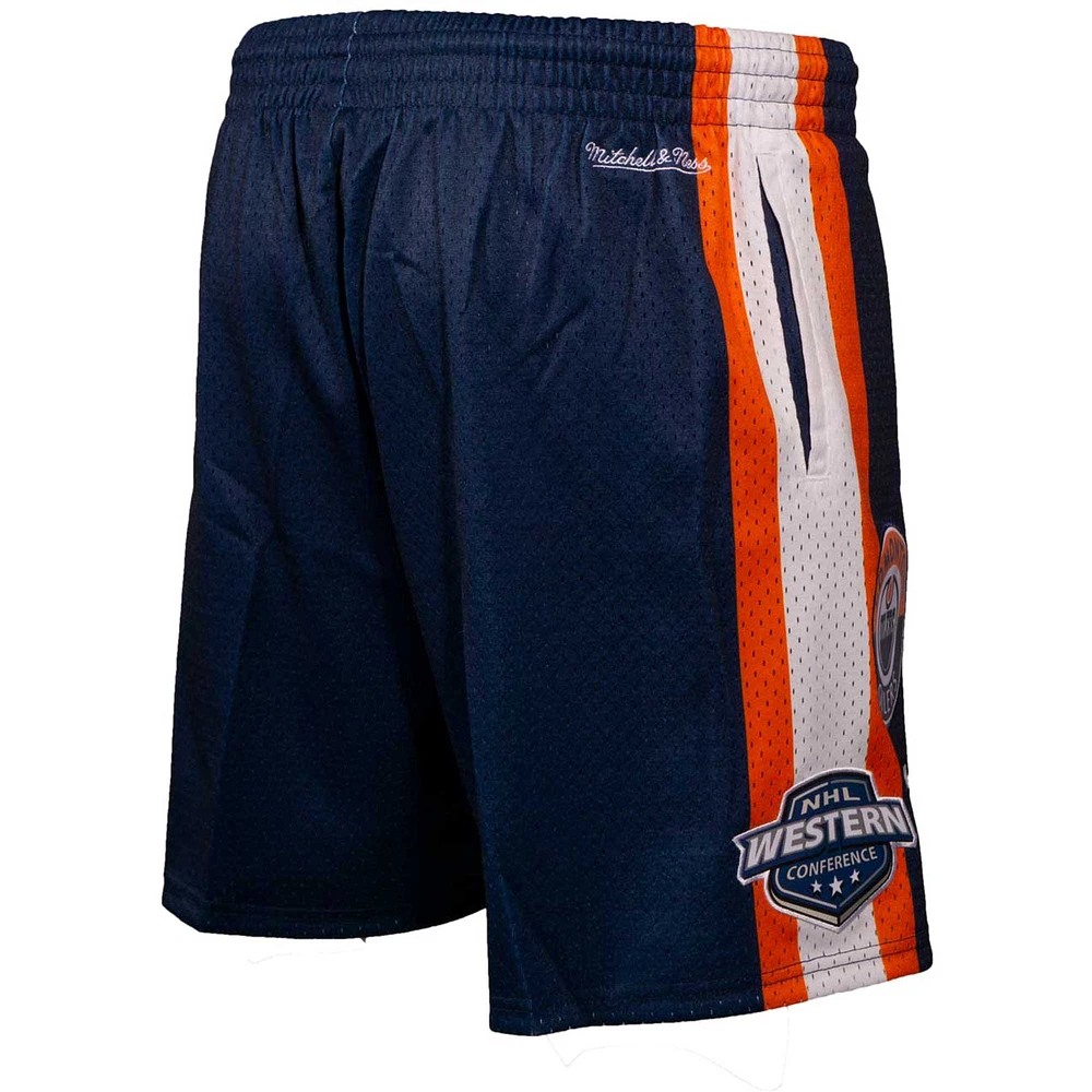 Short en maille de la collection City des Oilers d'Edmonton Mitchell & Ness pour hommes