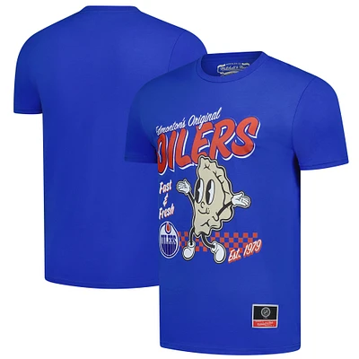 Men's Mitchell & Ness Royal Edmonton Oilers Local Food T-Shirt