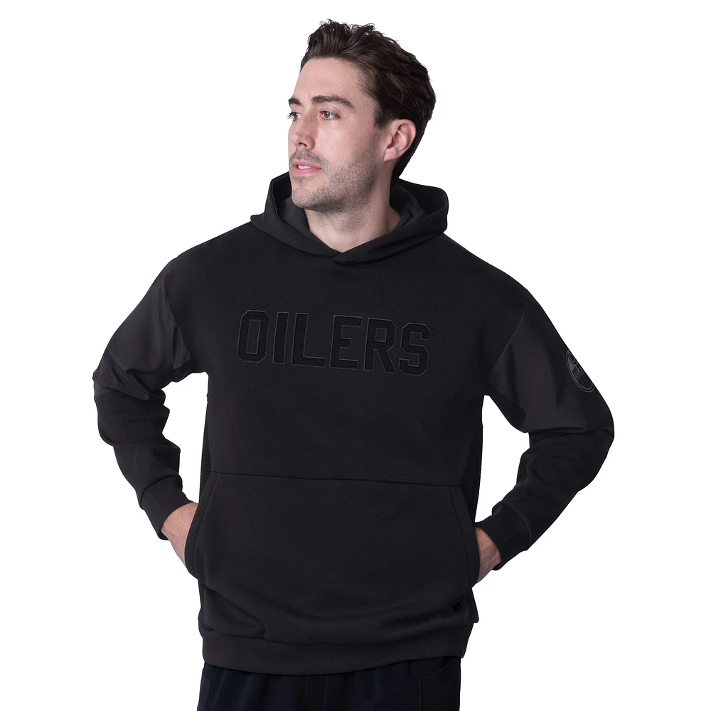 Sweat à capuche noir MSX by Michael Strahan pour homme avec logo Resolution des Oilers d'Edmonton