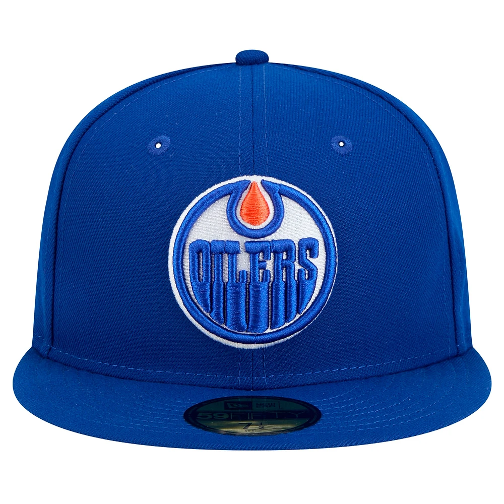 Men's New Era Royal Edmonton Oilers Core 59FIFTY Fitted Hat