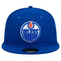 Men's New Era Royal Edmonton Oilers Core 59FIFTY Fitted Hat