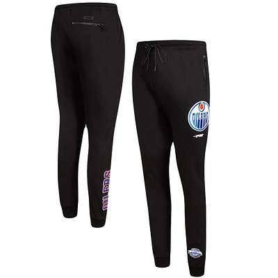 Pantalon de jogging en chenille classique Pro Standard Edmonton Oilers pour hommes, noir