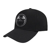 Men's Pro Standard Black Edmonton Oilers Metallic Logo Snapback Hat