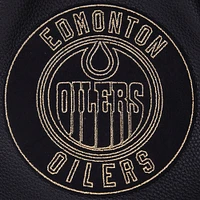 Veste universitaire entièrement zippée Pro Standard Edmonton Oilers noir et or pour hommes