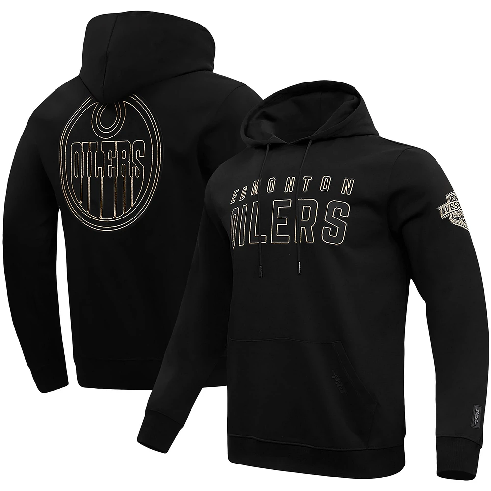 Chandail à capuchon noir et doré Pro Standard Edmonton Oilers pour hommes