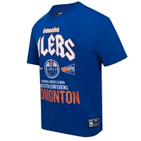 Men's Pro Standard Royal Edmonton Oilers Oversized City Tour T-Shirt