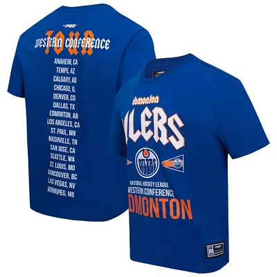 Men's Pro Standard Royal Edmonton Oilers Oversized City Tour T-Shirt