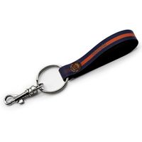 Navy Edmonton Oilers Personalized Leather Loop Keychain