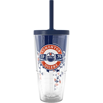 Gobelet classique Tervis Edmonton Oilers de 24 oz avec couvercle à paille