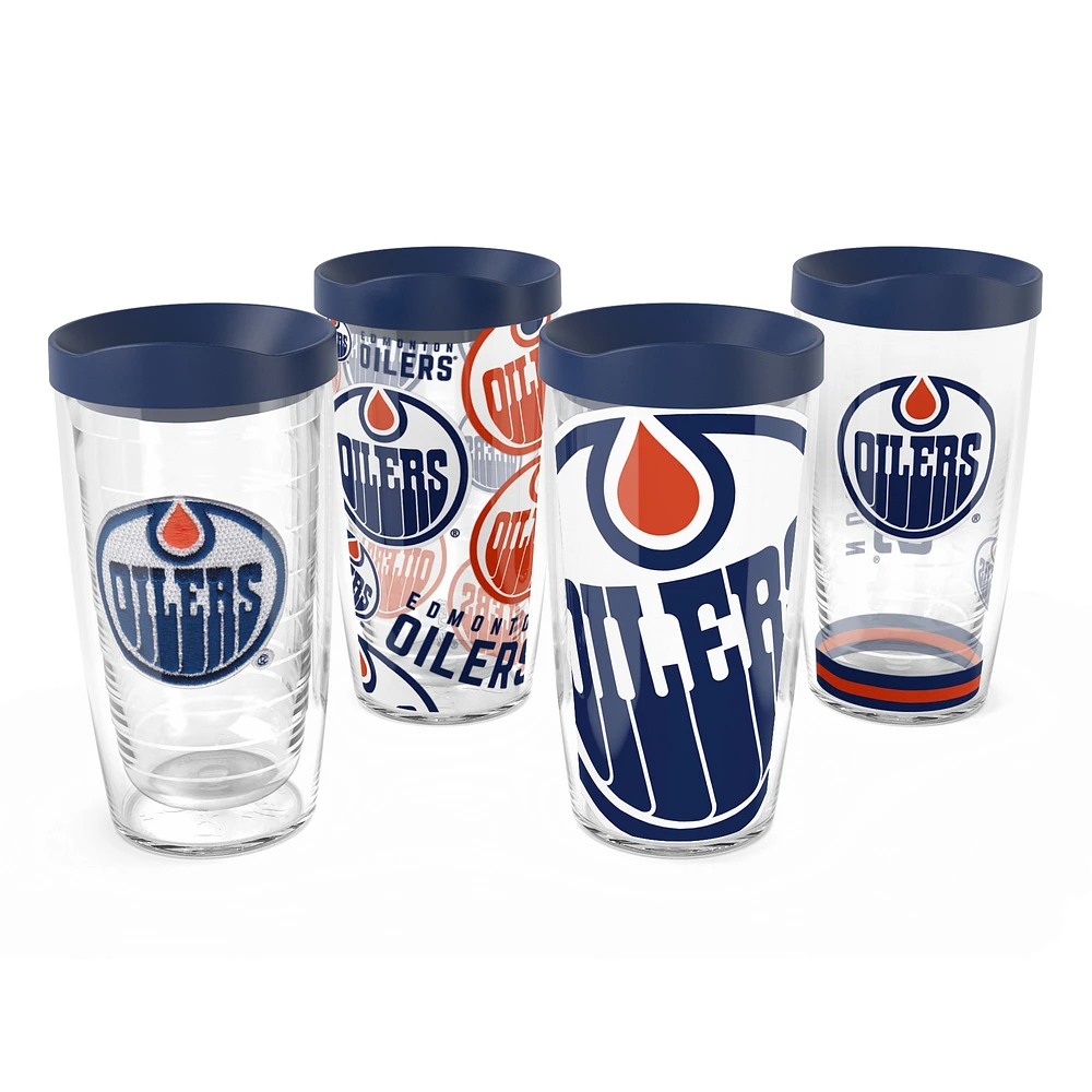 Tervis Edmonton Oilers paquet de quatre 16oz. Ensemble de gobelets classiques