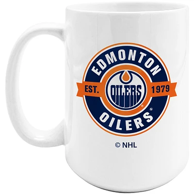 Les Oilers d'Edmonton Sports Vault 15 oz. Tasse à café sublimée