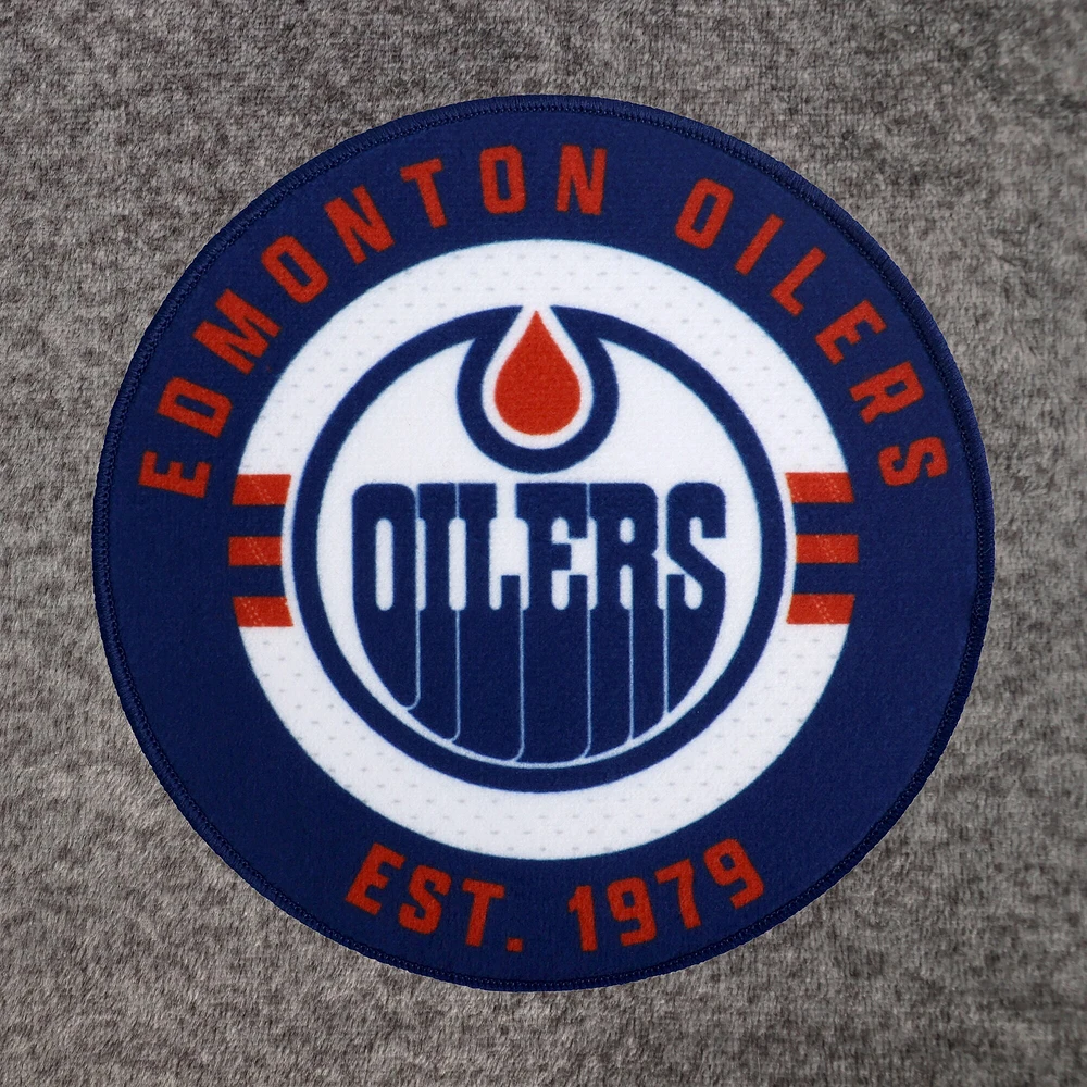 Peignoir unisexe gris des Oilers d'Edmonton