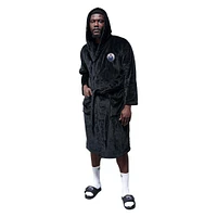Unisex ISlide Black Edmonton Oilers Phantom Hoodie Robe & Mantra Slide Sandals Bundle