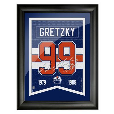 Wayne Gretzky Edmonton Oilers 12'' x 16'' Framed Replica Signature Alumni - Banner