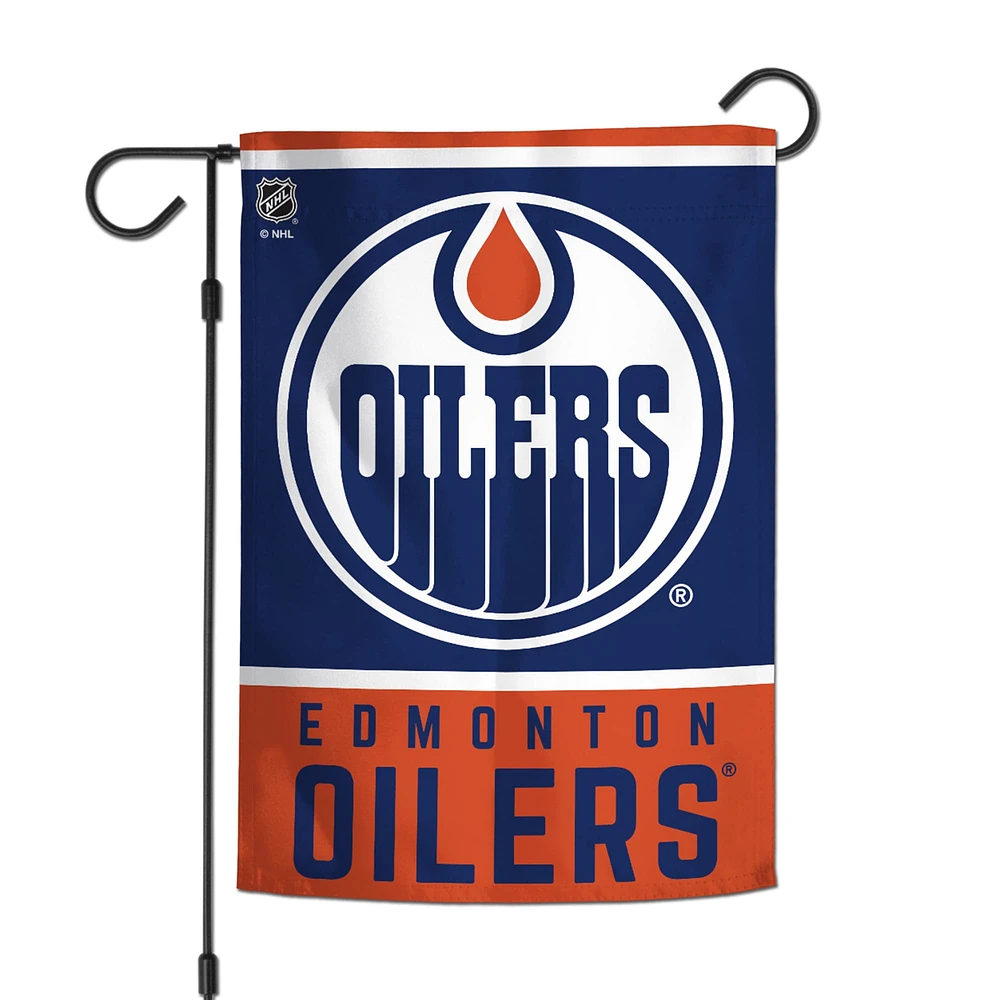 WinCraft Edmonton Oilers Drapeau de jardin double face 12 po x 18 po