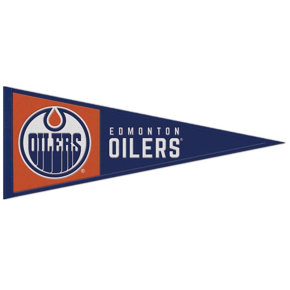 WinCraft Edmonton Oilers 13" x 32" Fanion en laine avec logo principal