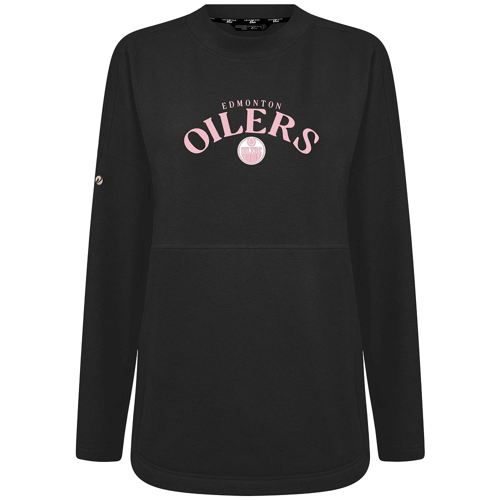 Women's Levelwear Edmonton Oilers Mother's Day Beaudry Arched Pullover Sweatshirt