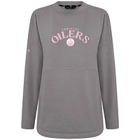 Sweat-shirt à col roulé Beaudry gris pour femme des Oilers d'Edmonton la fête mères
