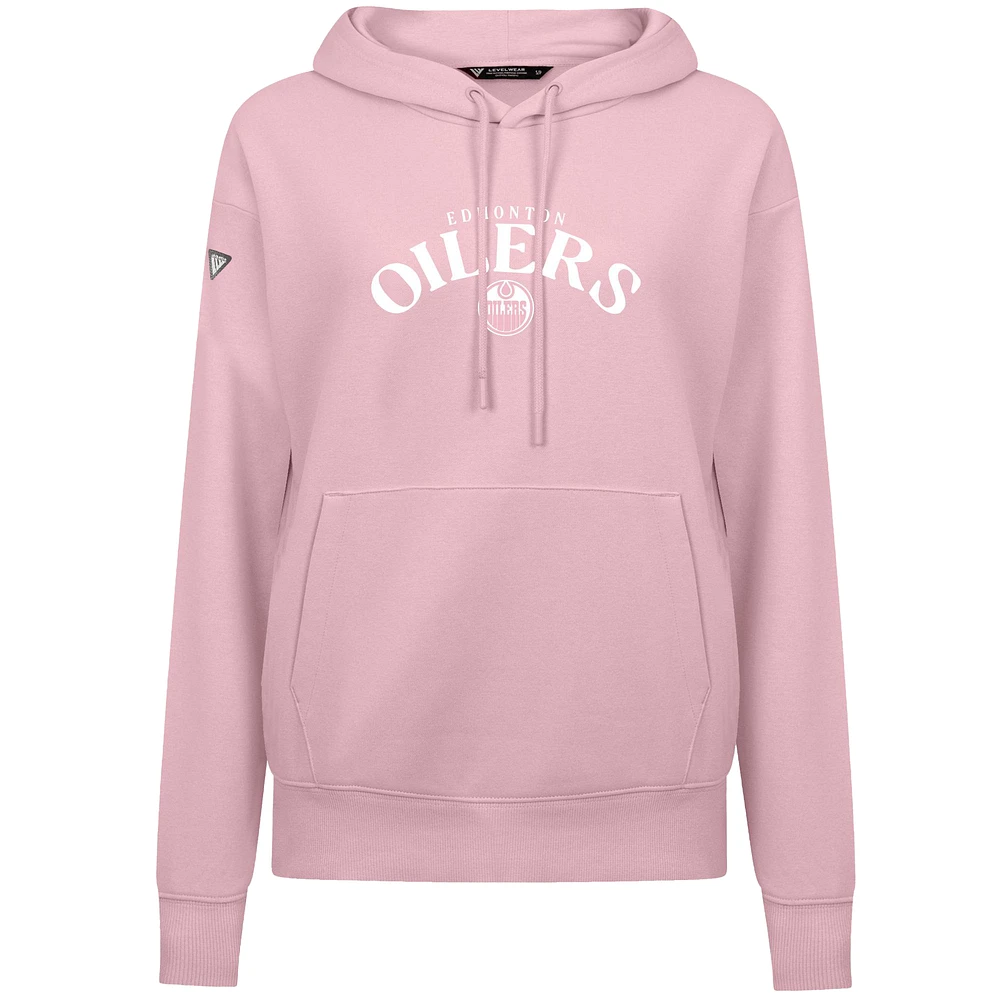 Women's Levelwear  Light Pink Edmonton Oilers Mother's Day Adorn Pullover Hoodie