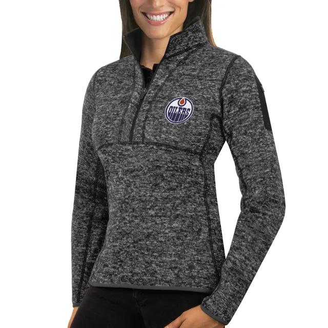 Edmonton Oilers Antigua Victory Pullover Sweatshirt - Heather Gray