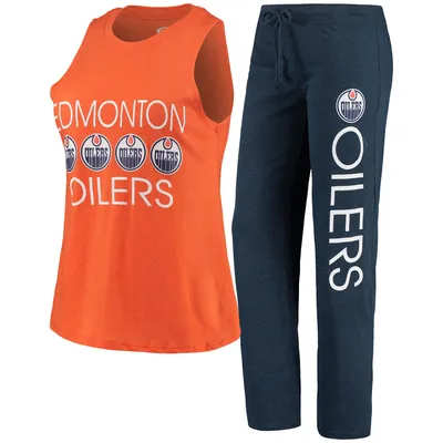 Women's Concepts Sport Orange/Navy Denver Broncos Muscle Tank Top & Pants  Sleep Set