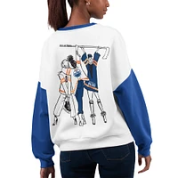 Women's Edmonton Oilers G-III 4Her by Carl Banks White A-Game Pullover Sweatshirt