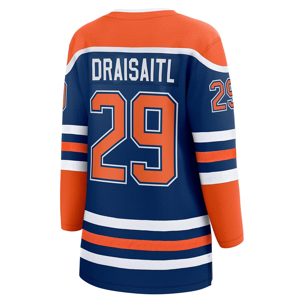 Maillot de joueur échappé à domicile Fanatics Leon Draisaitl des Royal Edmonton Oilers pour femmes