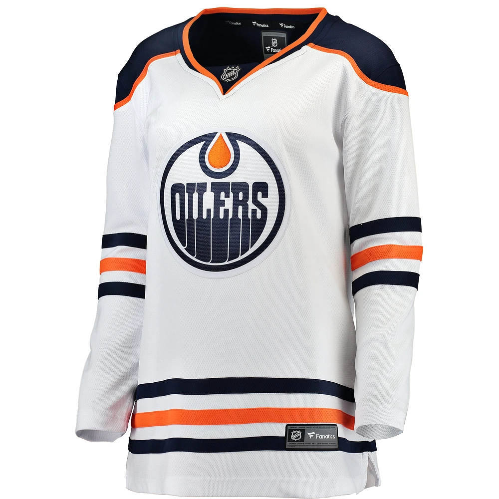 Women's Fanatics White Edmonton Oilers Away Breakaway - Blank Jersey