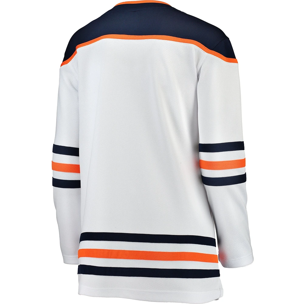 Women's Fanatics White Edmonton Oilers Away Breakaway - Blank Jersey