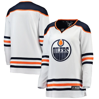 Women's Fanatics White Edmonton Oilers Away Breakaway - Blank Jersey